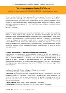 Menopausa precoce: i segnali d`allarme
