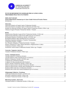 PUNTI DI RIFERIMENTO SOMMARI PER LE LINEE GUIDA