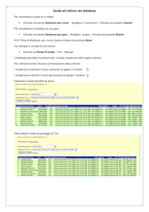 Guida database - Pentathlon Moderno