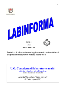 UO Complessa di laboratorio analisi