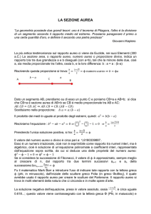 LA SEZIONE AUREA