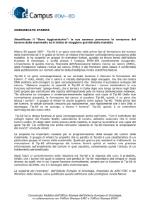 comunicato stampa - Campus IFOM-IEO