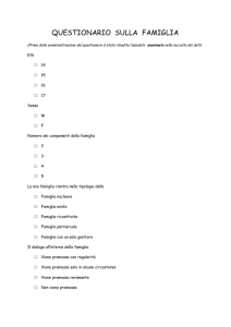 questionario sulla famiglia
