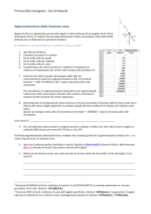 Approssimazione della funzione seno