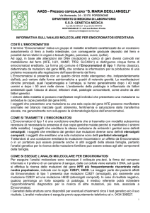 Test genetico emocromatosi - Azienda Ospedaliera Santa Maria