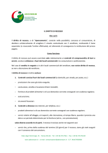 IL DIRITTO DI RECESSO Che cos`è Il diritto di recesso, o di “ripens