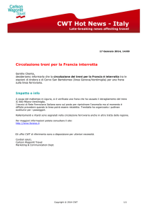 Circolazione treni per la Francia interrotta