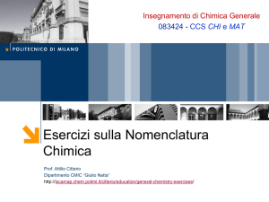 Esercizi Nomenclatura - ISCaMaP