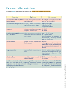 Parametri della circolazione:parametri della circolazione