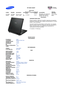 NP-R509-XA03IT Quick Info Codice Modello processore ram
