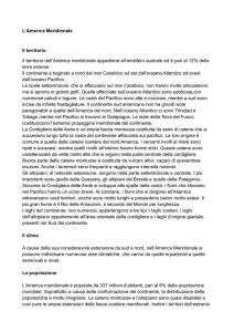 L`America Meridionale Il territorio Il territorio dell`America