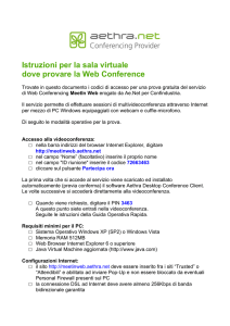 Istruzioni per la sala virtuale dove provare la Web