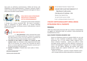 Consenso informato al trattamento con anticoagulanti orali