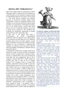 senza più vergogna?