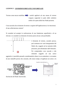 LEZIONE 5 CONDIZIONI DRENATE E NON DRENATE