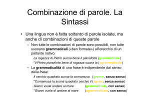 Combinazione di parole. La Sintassi