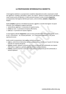 La proposizione interrogativa indiretta - Notebook Italia