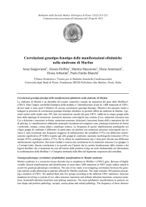 Correlazioni genotipo-fenotipo delle manifestazioni oftalmiche nella