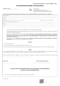 Modulo Salvaguardia - Servizio Elettrico Nazionale
