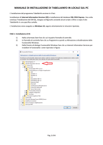 MANUALE DI INSTALLAZIONE DI TABELLAINFO IN LOCALE SUL PC