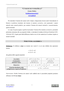 I numeri reali - Matematica e