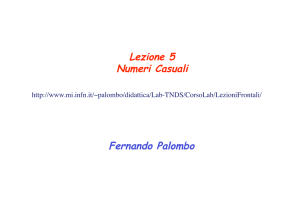 Lezione 5 Numeri Casuali Fernando Palombo