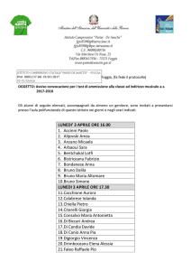OGGETTO: Avviso convocazione per i test di ammissione alla classe