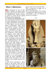 Mosè e Akhenaton. - Sophia Arcanorum