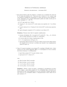 Modulo di Topologia generale