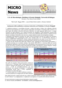 Andamento delle antibiotico-resistenze batteriche nel Policlinico S