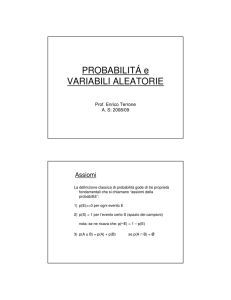 PROBABILITÁ e VARIABILI ALEATORIE