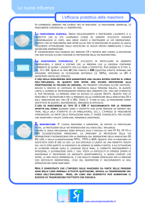 L`efficacia protettiva delle maschere