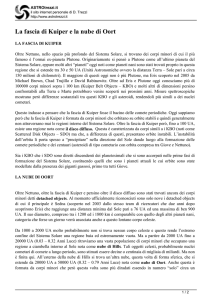 La fascia di Kuiper e la nube di Oort