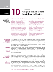 Aristotele, Origine naturale della famiglia e della città