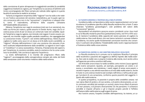 RAZIONALISMO ED EMPIRISMO