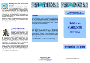 Malattia da CLOSTRIDIUM DIFFICILE precauzioni ed igiene
