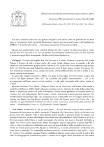 Omelia nella Solennità dell`Immacolata Concezione della B.V. Maria