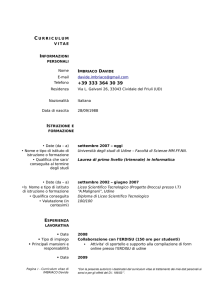 CURRICULUM VITAE Nome E-mail davide.imbriaco