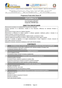 Programma Finale: 2016-2017 - Fossati