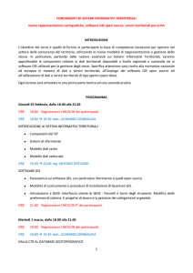 1 FONDAMENTI DI SISTEMI INFORMATIVI TERRITORIALI nuove