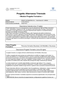 PROJECT AUTOMATION - Mobilità e sicurezza -x