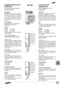 Generatore ciclico d`impulsi fino a 6 uscite EMIREL mod. GC-06
