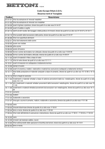 Elenco rifiuti autorizzati (scarica il PDF) - Bettoni SpA