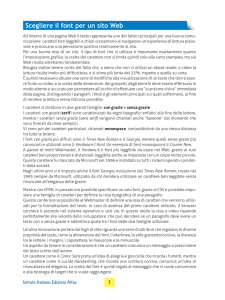 Scegliere il font per un sito Web