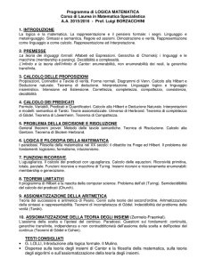 Logica Matematica - Prof. L. Borzacchini