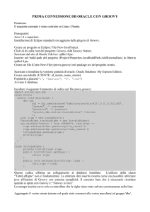 prima connessione db oracle con groovy