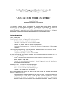 Che cos`è una teoria scientifica?