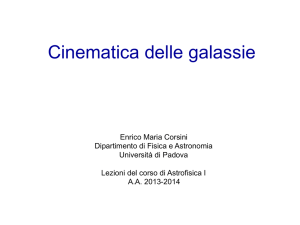 Cinematica delle galassie - Dipartimento di Fisica e Astronomia