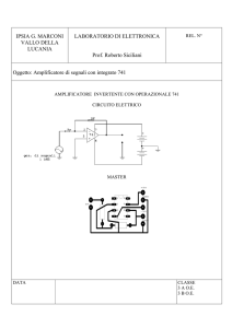 amplificatore di segnali con 741
