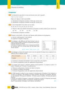 Esercizi - Elementi di statistica